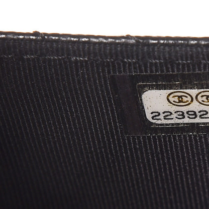 Chanel Caviar Chevron Quilted Wallet On Chain WOC Black 8 of 9