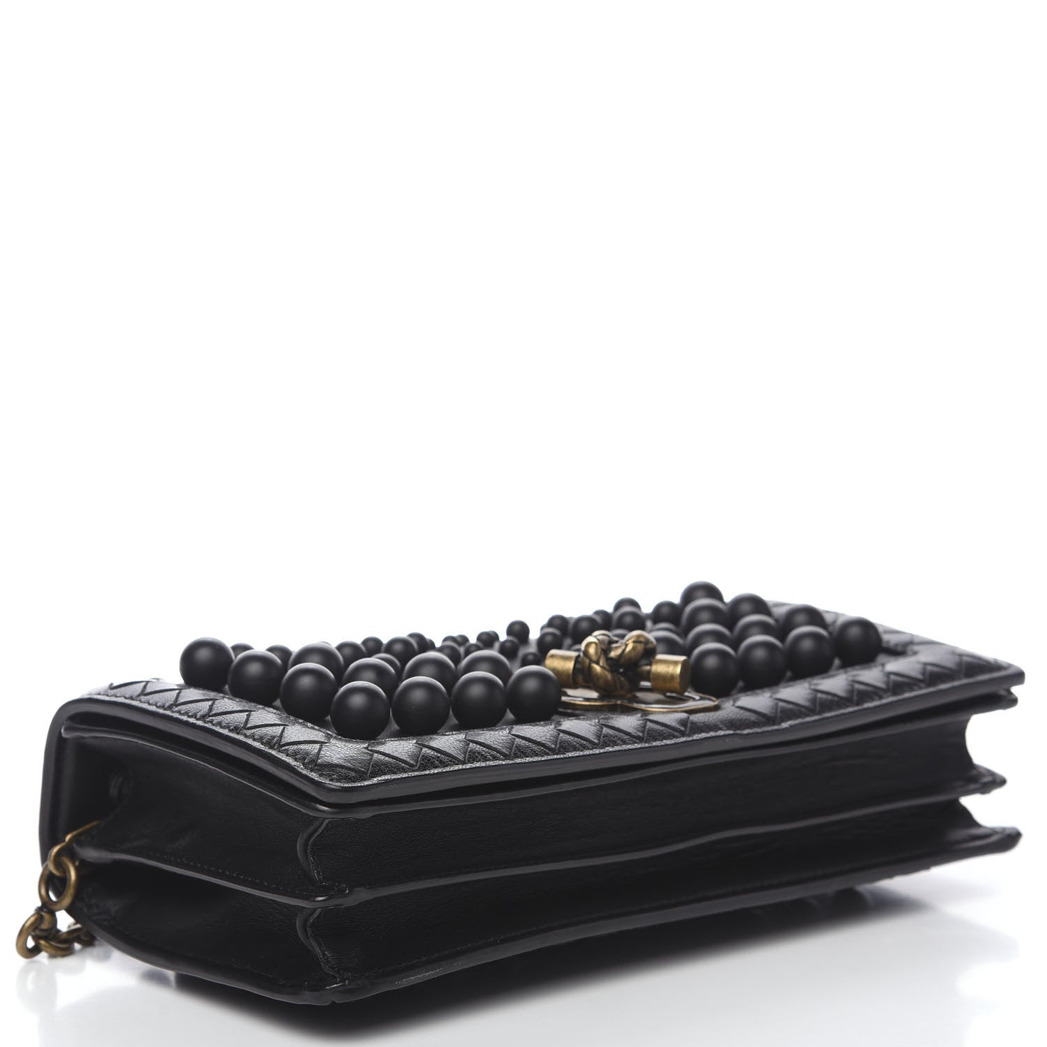 Bottega Veneta Nappa Spheres Knot Clutch Black 3 of 10