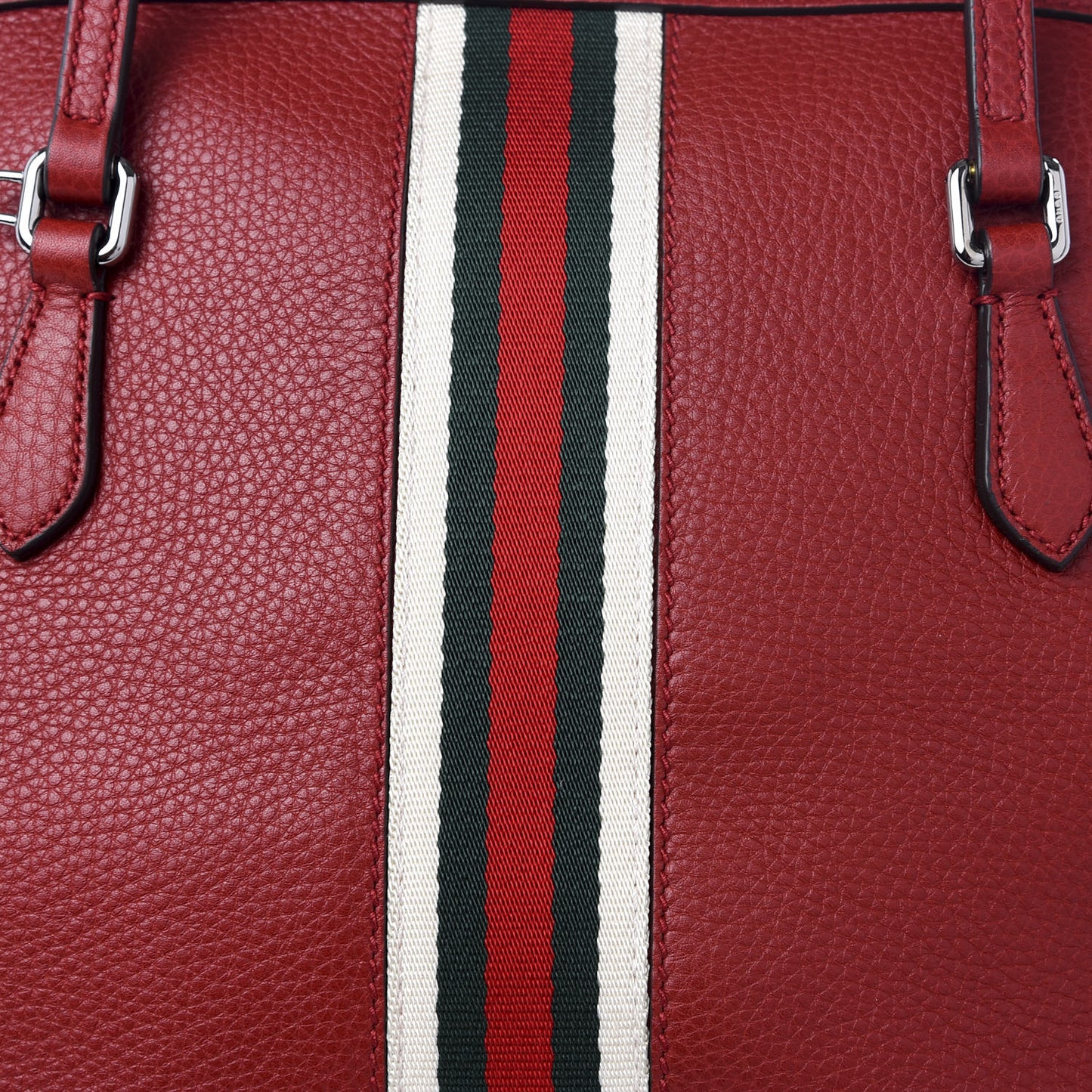Calfskin Medium Web Dome Bag Red