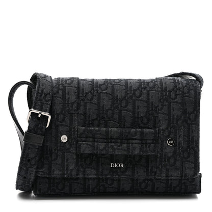 Christian Dior HOMME Oblique Canvas Flap Messenger Black 1 of 9