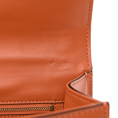 Valentino Garavani Vitello Medium Glam Lock Rockstud Flap Orange 10 of 11