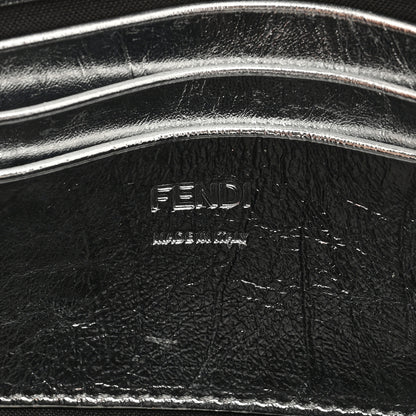 Fendi Vitello Catalan Mirror FF 1974 Embossed Mini Baguette Argento 6 of 9