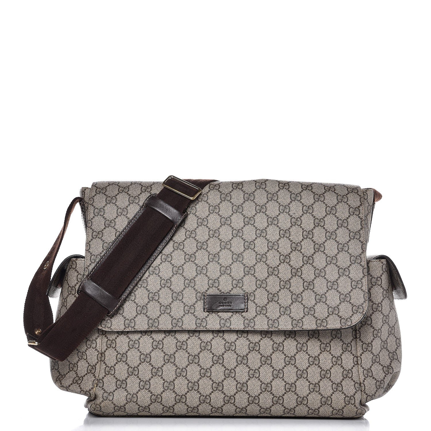 Gucci GG Plus Monogram Messenger Diaper Bag Dark Brown 1 of 8