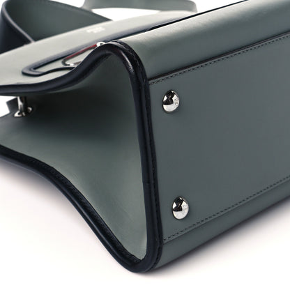 Fendi Vitello Century Opaco F is Fendi Bi-Color Small Runaway Satchel Carbone Black 9 of 10