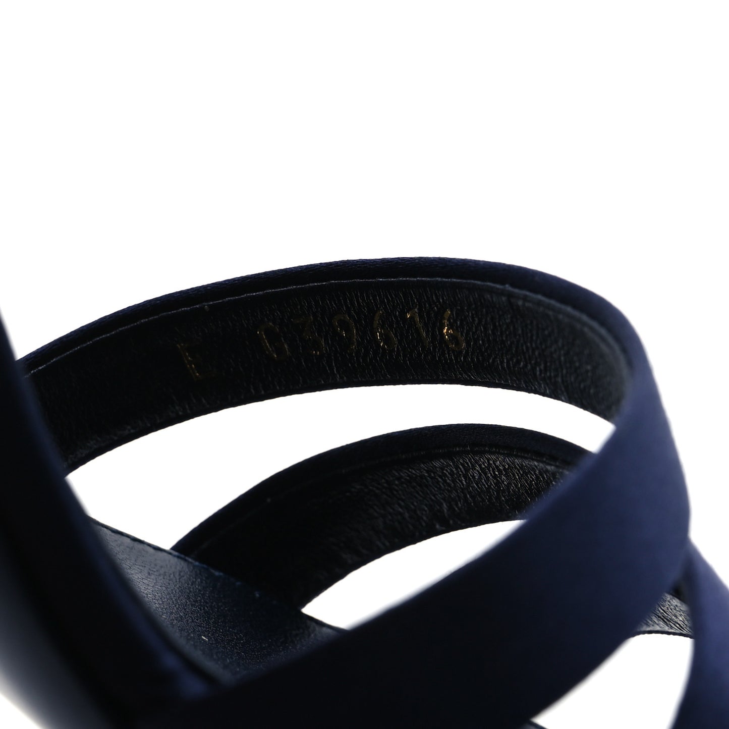 Satin Pearl Sandals 36 Dark Blue