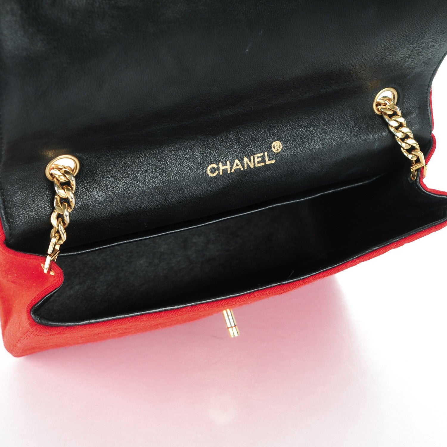 Chanel Jersey Quilted Small Single Flap Red 5 of 10