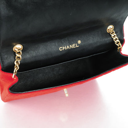 Chanel Jersey Quilted Small Single Flap Red 5 of 10