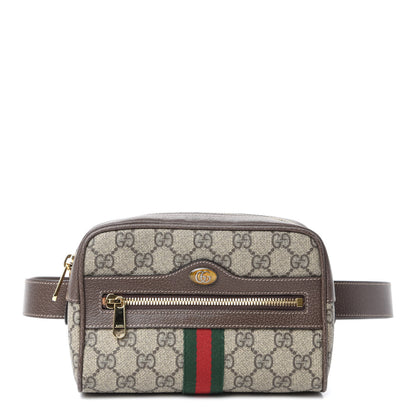 Gucci GG Supreme Monogram Web Small Ophidia Belt Bag 85 34 Dark Brown 1 of 10