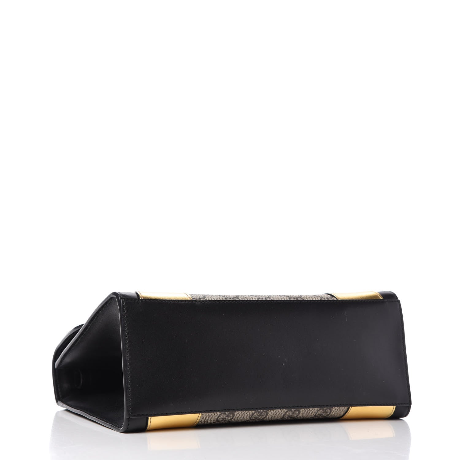 Gucci GG Supreme Monogram Small Osiride Top Handle Bag Black Gold 4 of 10