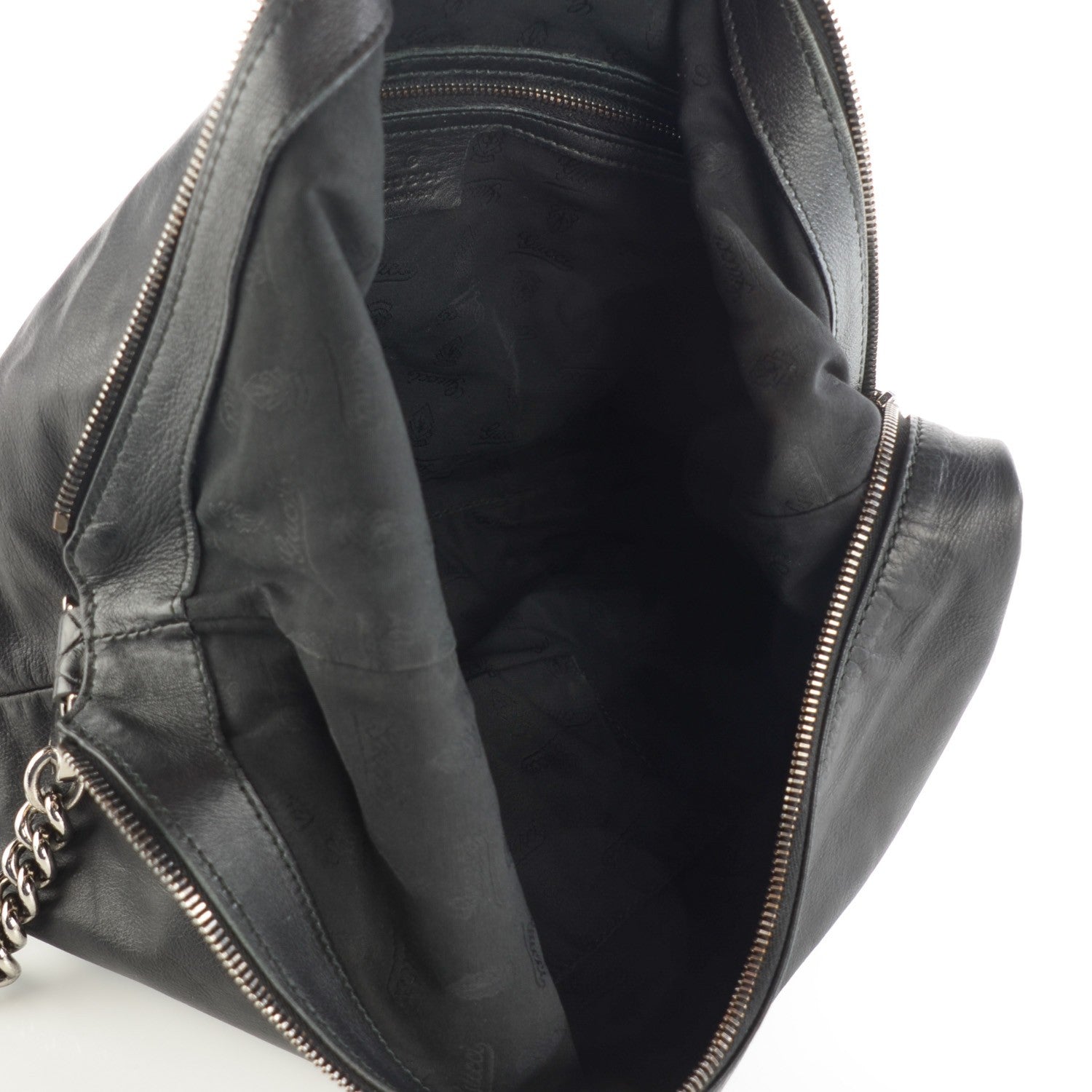 Gucci Calfskin Crocodile Medium Galaxy Shoulder Bag Black 7 of 7