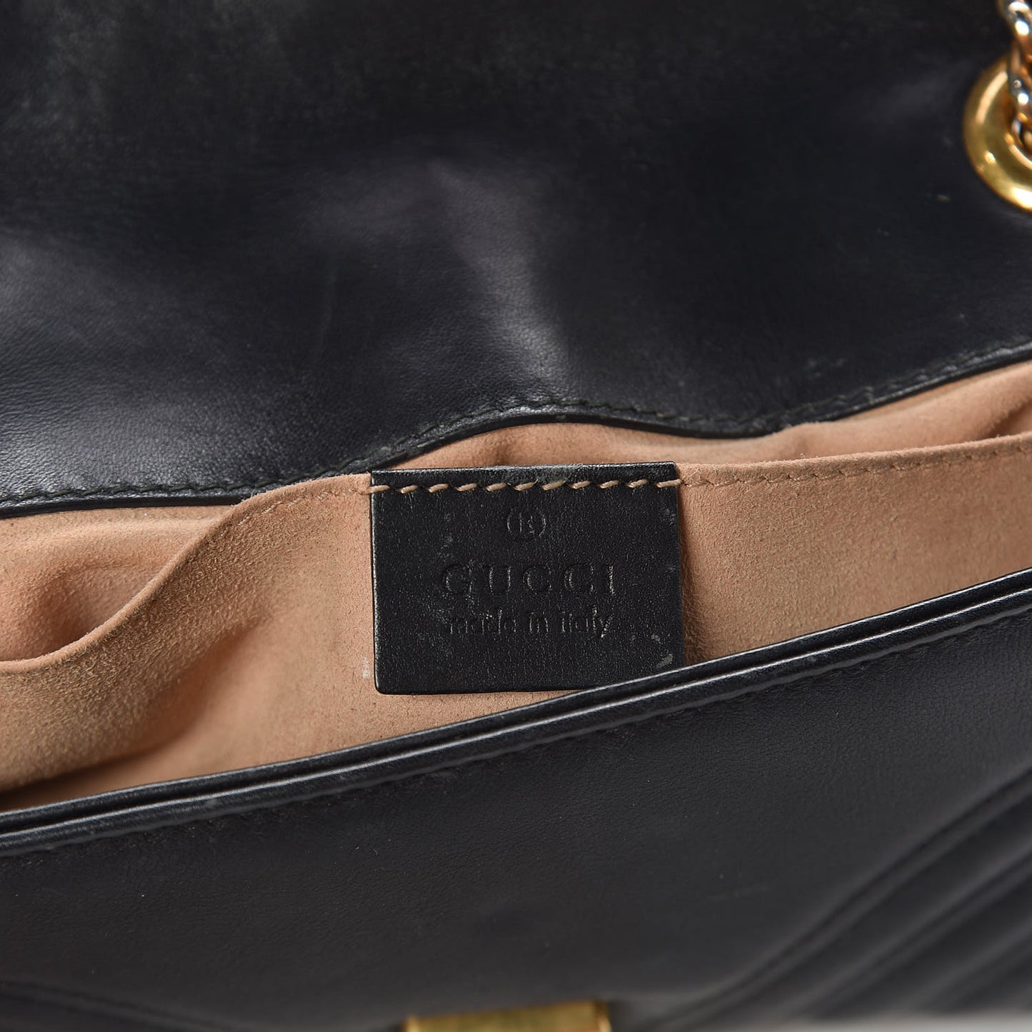 Calfskin Matelasse Mini GG Marmont Shoulder Bag Black