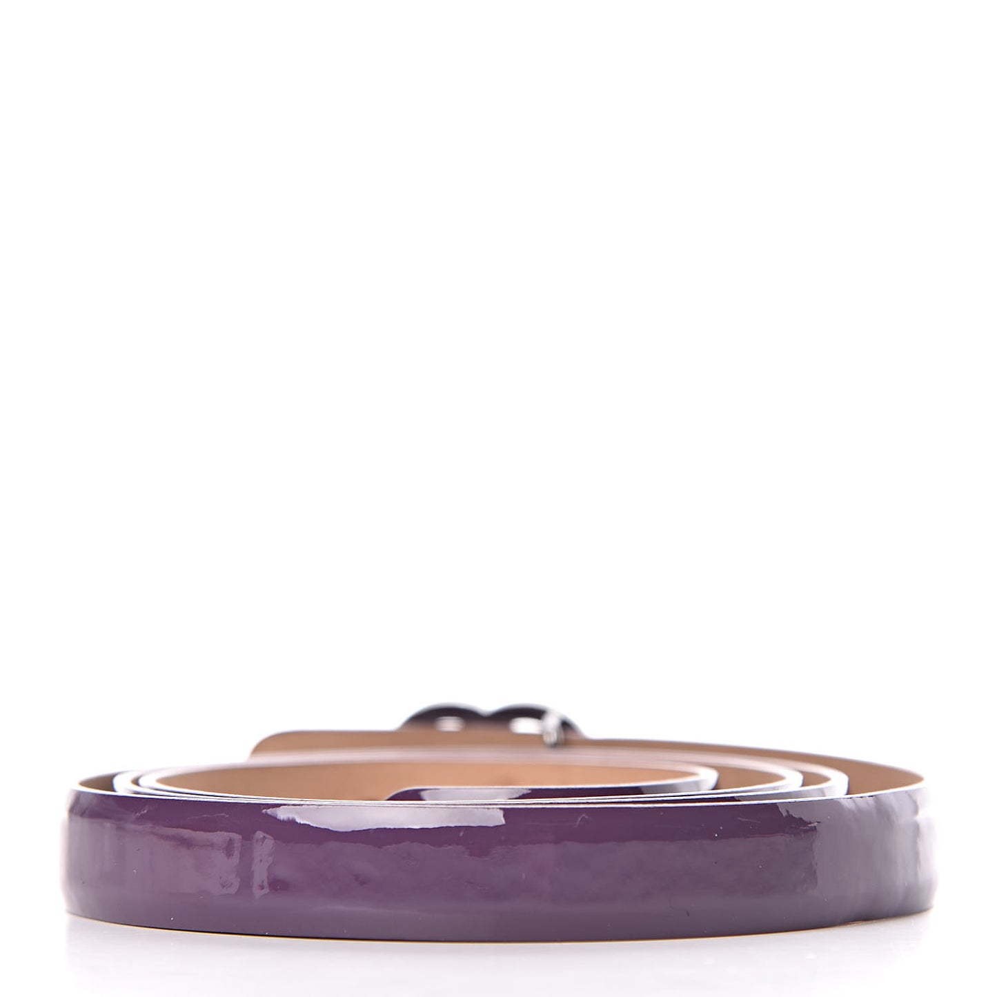 Patent CC Logo Skinny Belt 90 36 Purple