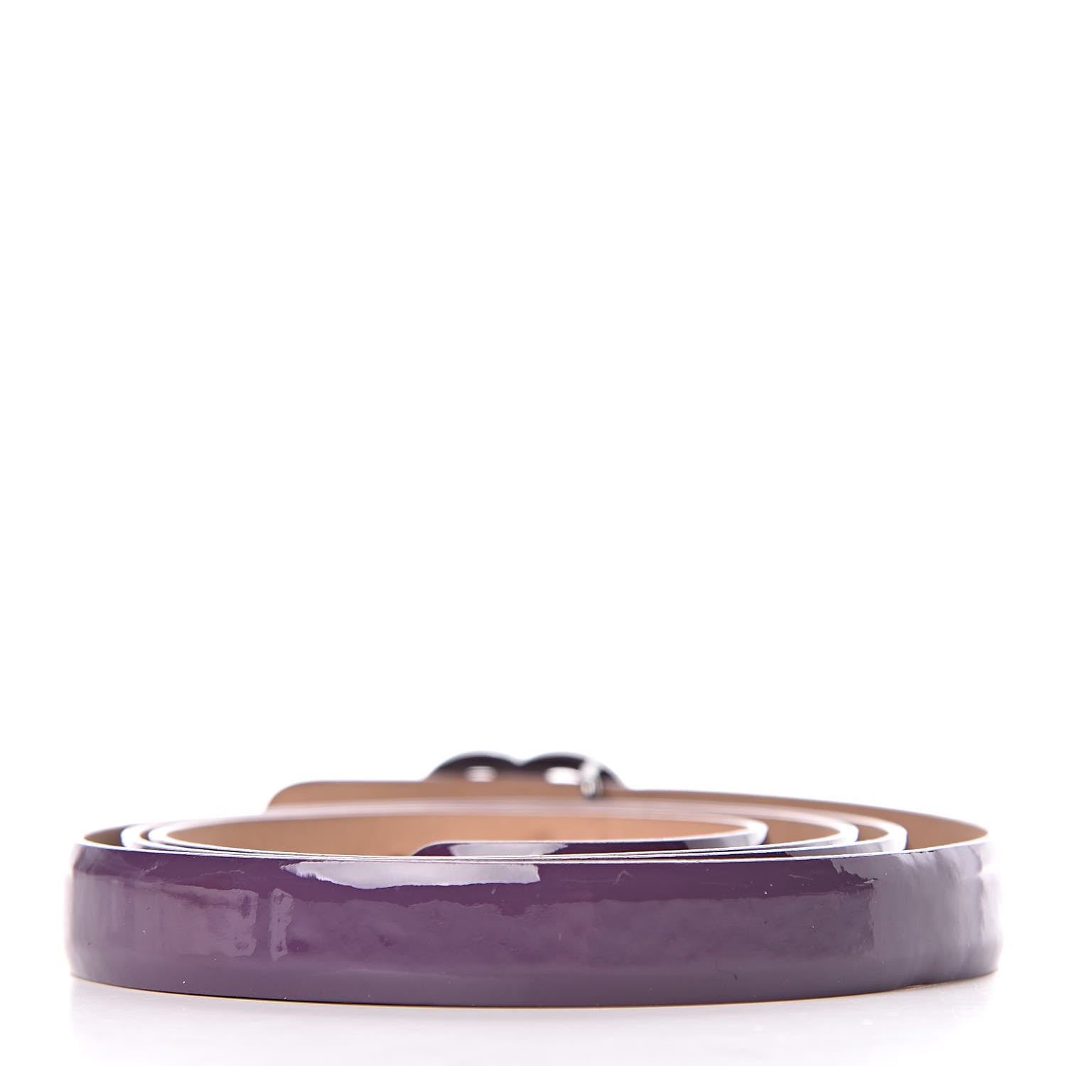 Chanel Patent CC Logo Skinny Belt 90 36 Purple 3 of 9