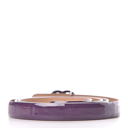 Chanel Patent CC Logo Skinny Belt 90 36 Purple 3 of 9