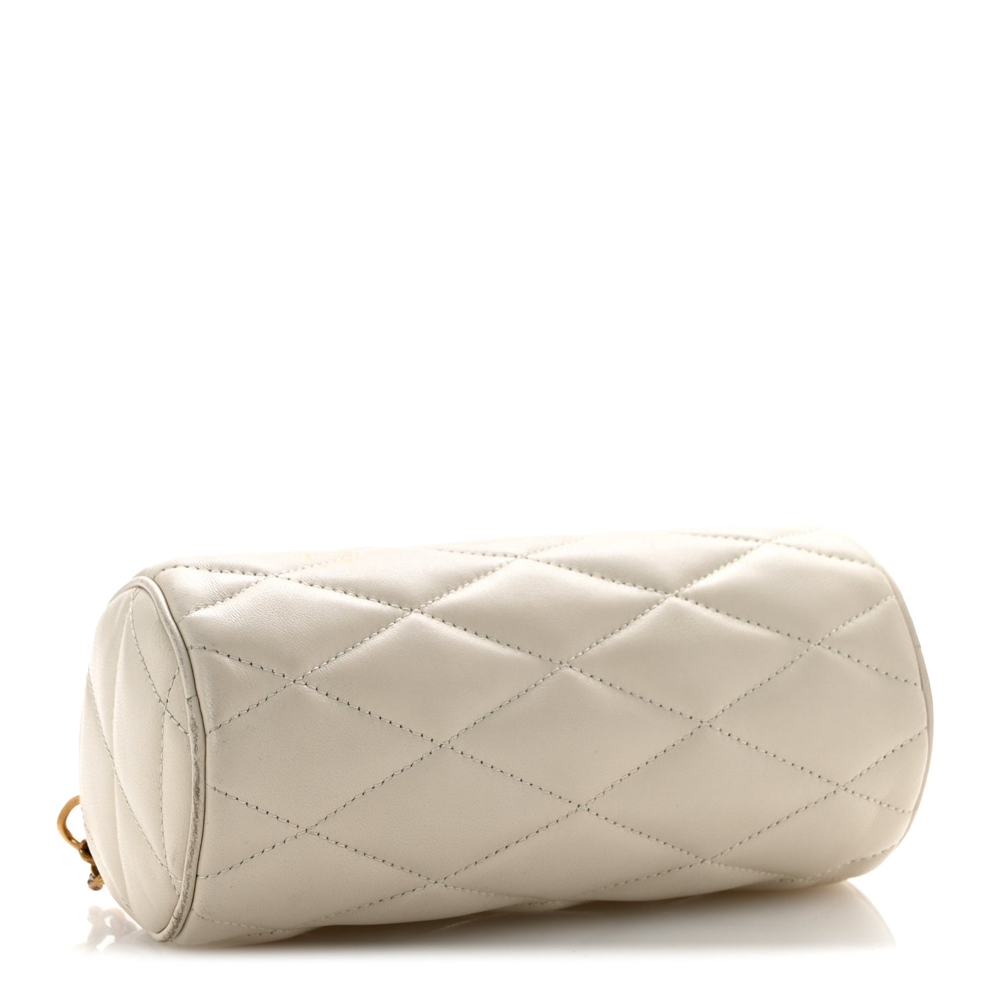 Lambskin Monogram Mini Sade Tube Bag Crema Soft