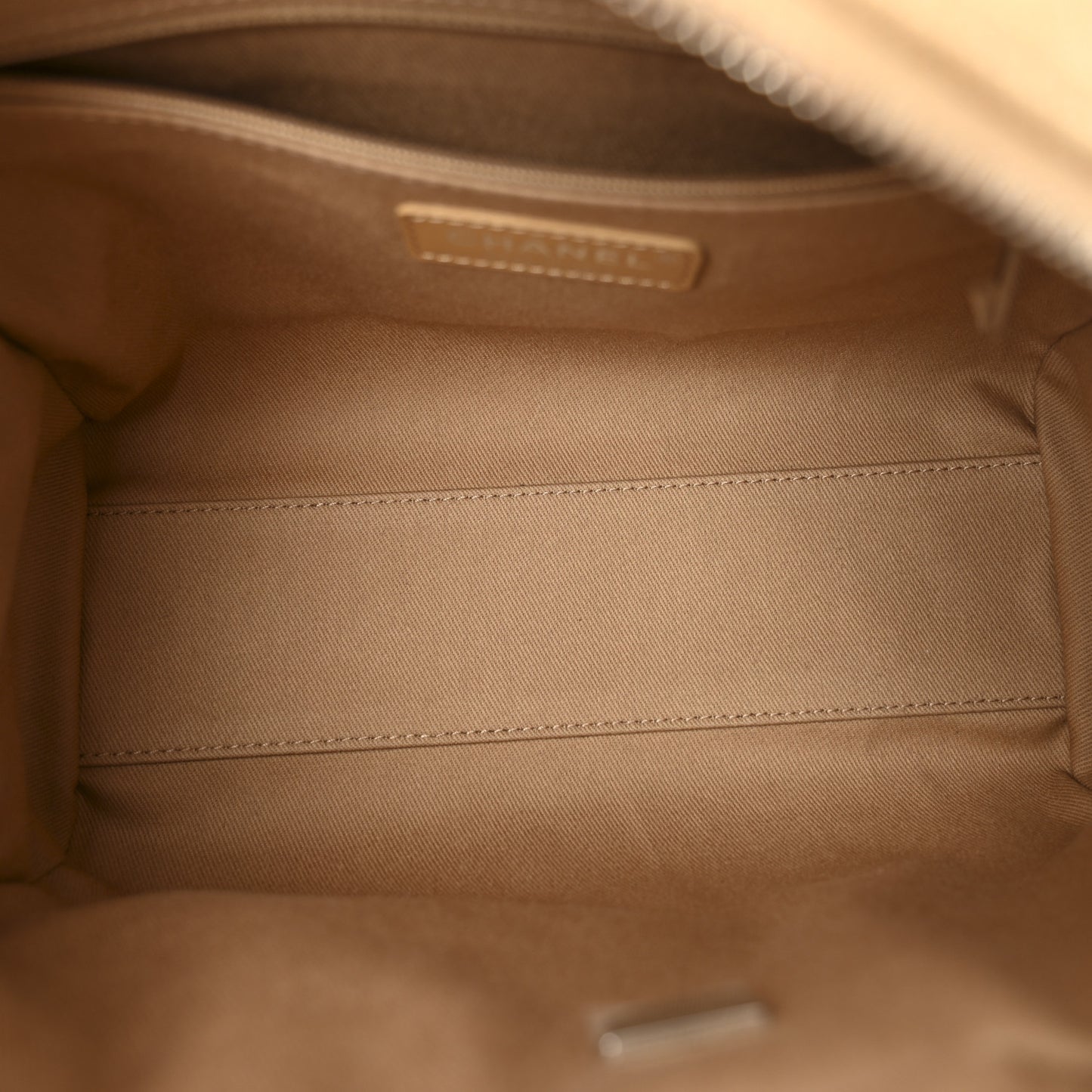 Canvas Deauville Small Bowling Bag Beige