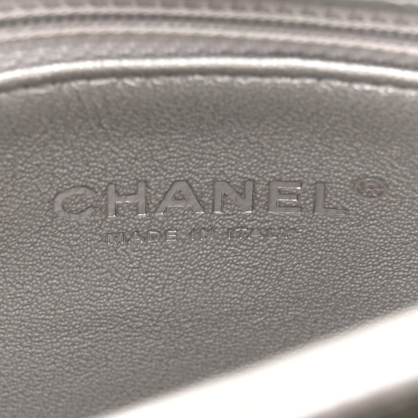 Metallic Lambskin Quilted Small Trendy CC Flap Dual Handle Bag Silver