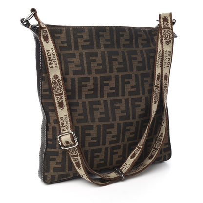 Fendi Zucca Cuoio Romano Selleria Messenger Tobacco Moro 2 of 9