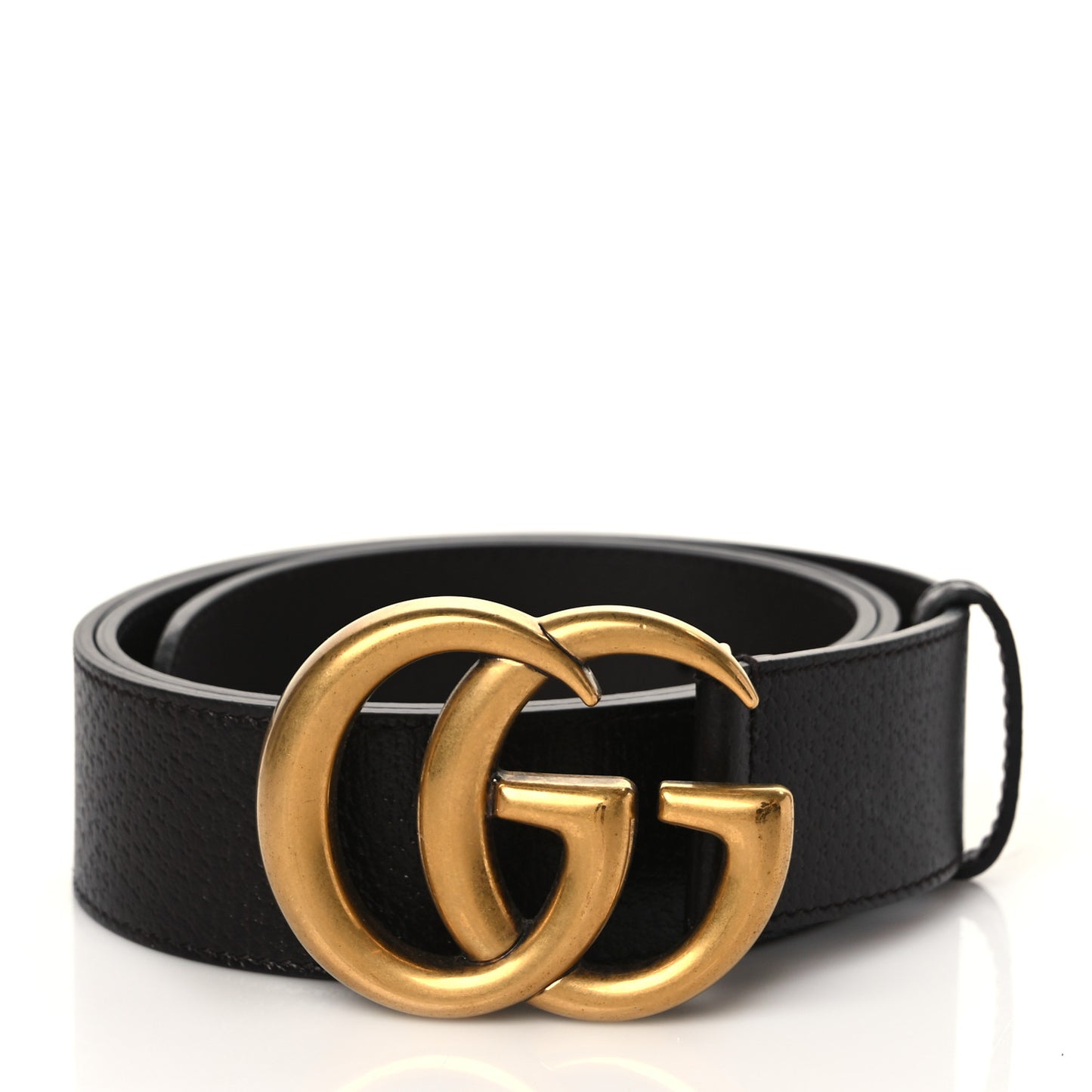Textured Dollar Calfskin Double G 40mm Belt 95 38 Dark Cocoa