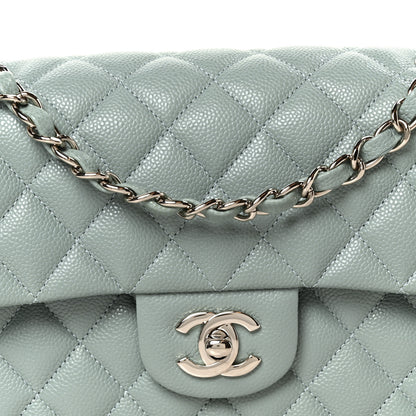 Chanel Caviar Quilted Small Double Flap Light Blue 9 of 12