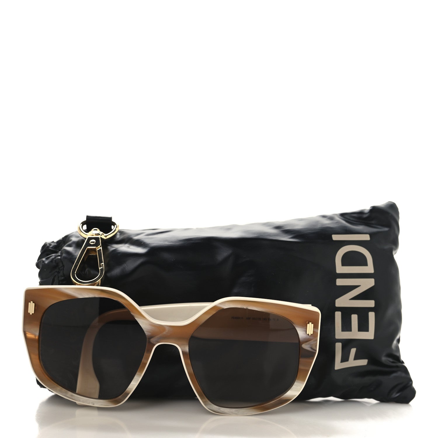 Fendi Acetate FF Fendi Butterfly Sunglasses FE40017I White 9 of 9