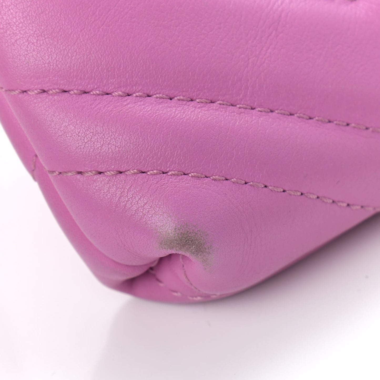 Calfskin Matelasse Mini GG Marmont Chain Bag Candy Mousse