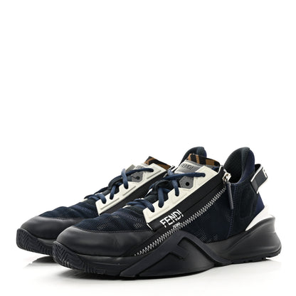 Fendi Nylon Lycra FF Mens Fendi Flow Low Top Sneakers 7 Black Navy 3 of 9