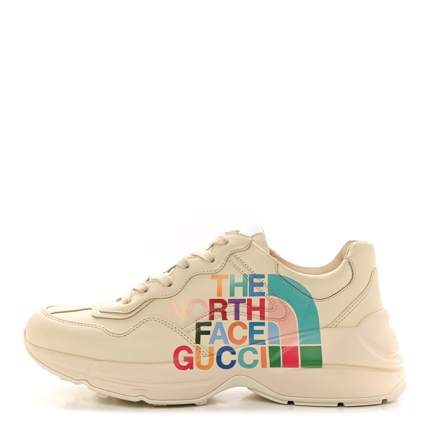 X THE NORTH FACE Apollo Calfskin Mens Rhyton Sneakers 7 Ivoire