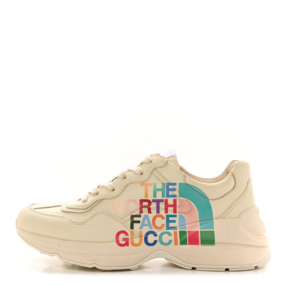 Gucci X THE NORTH FACE Apollo Calfskin Mens Rhyton Sneakers 7 Ivoire 1 of 11