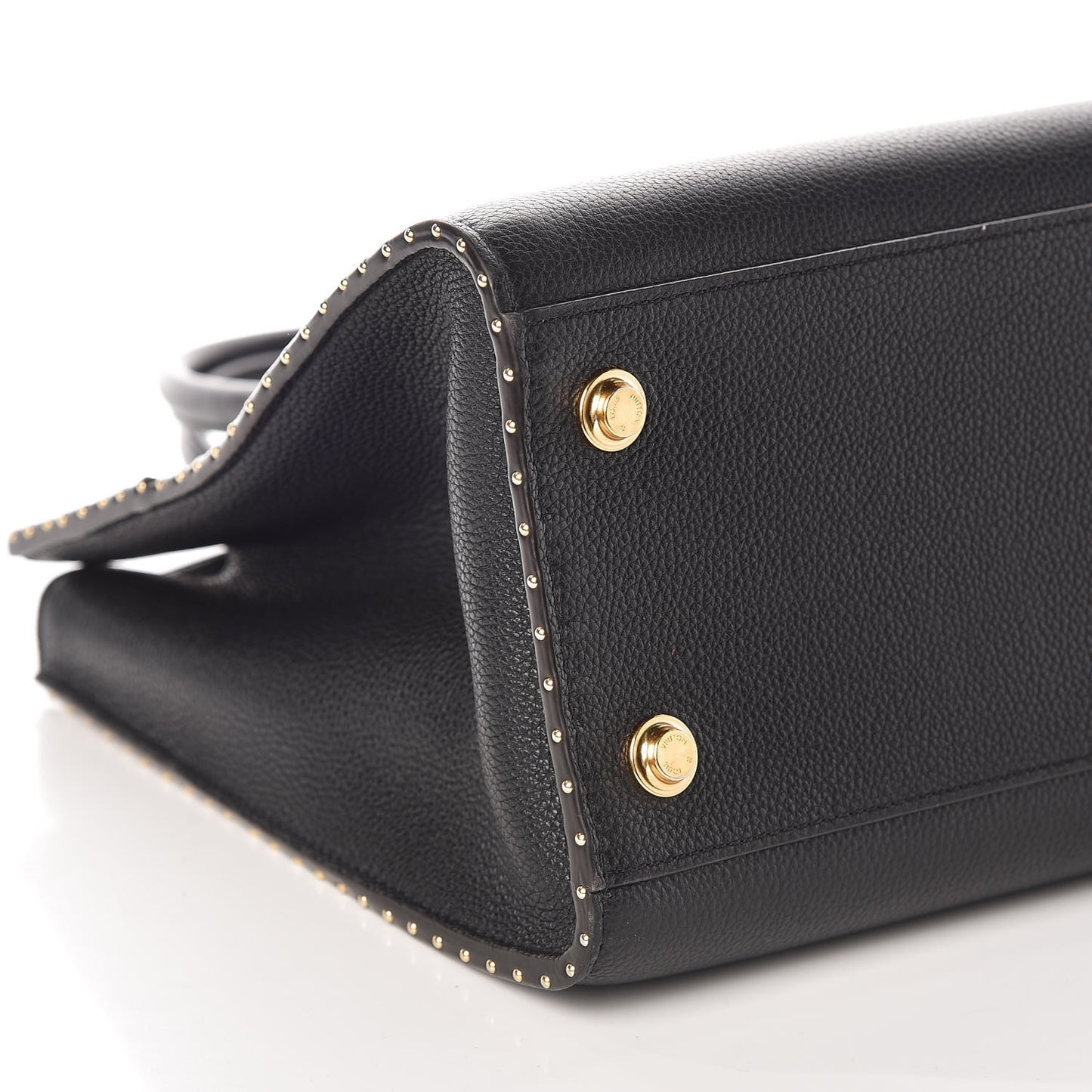 Calfskin Studded City Steamer MM Black