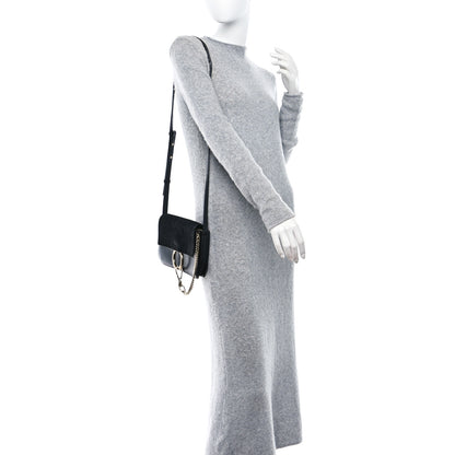Chloe Suede Calfskin Small Faye Shoulder Bag Black 2 of 14