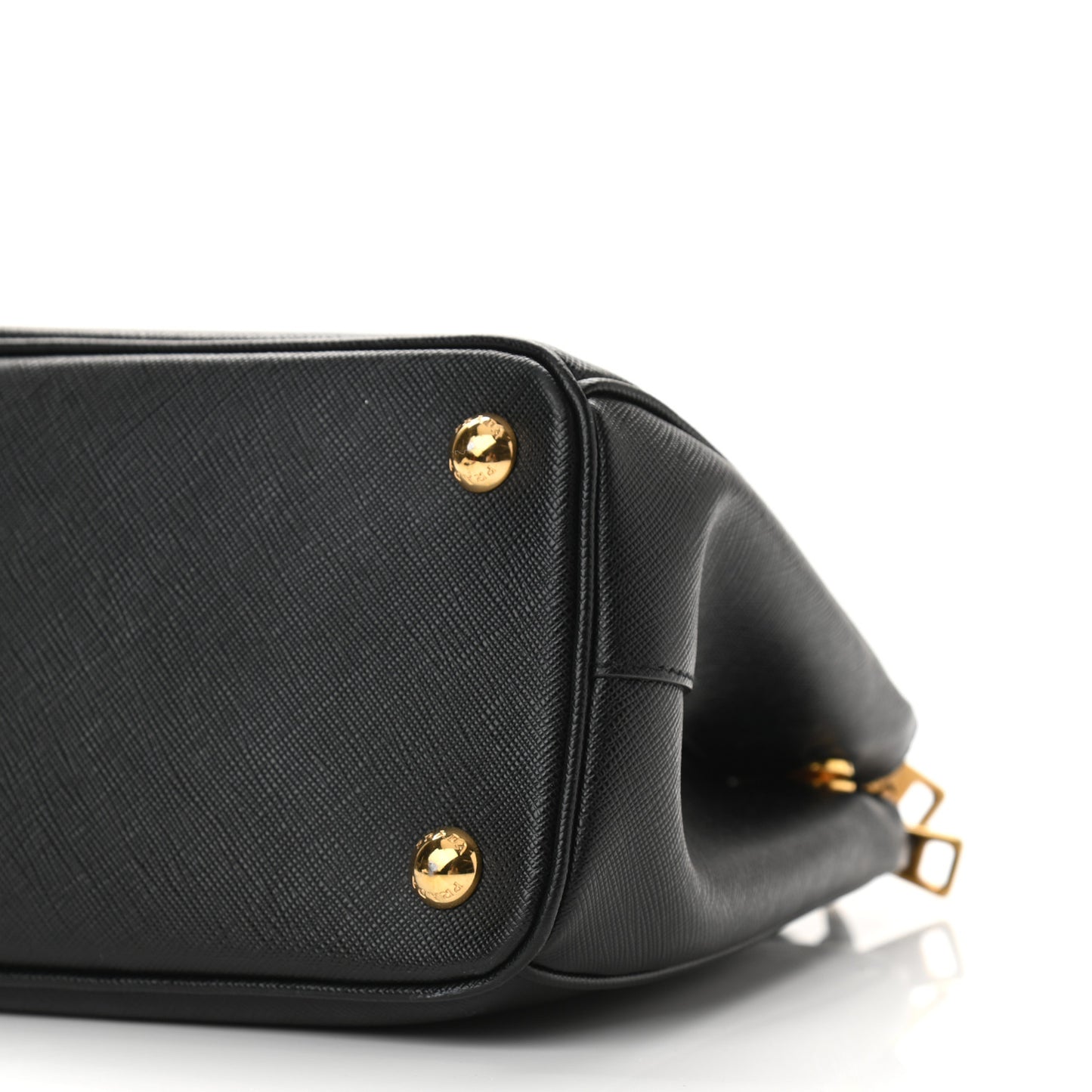 Saffiano Small Galleria Double Zip Tote Black
