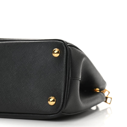 Prada Saffiano Small Galleria Double Zip Tote Black 9 of 10