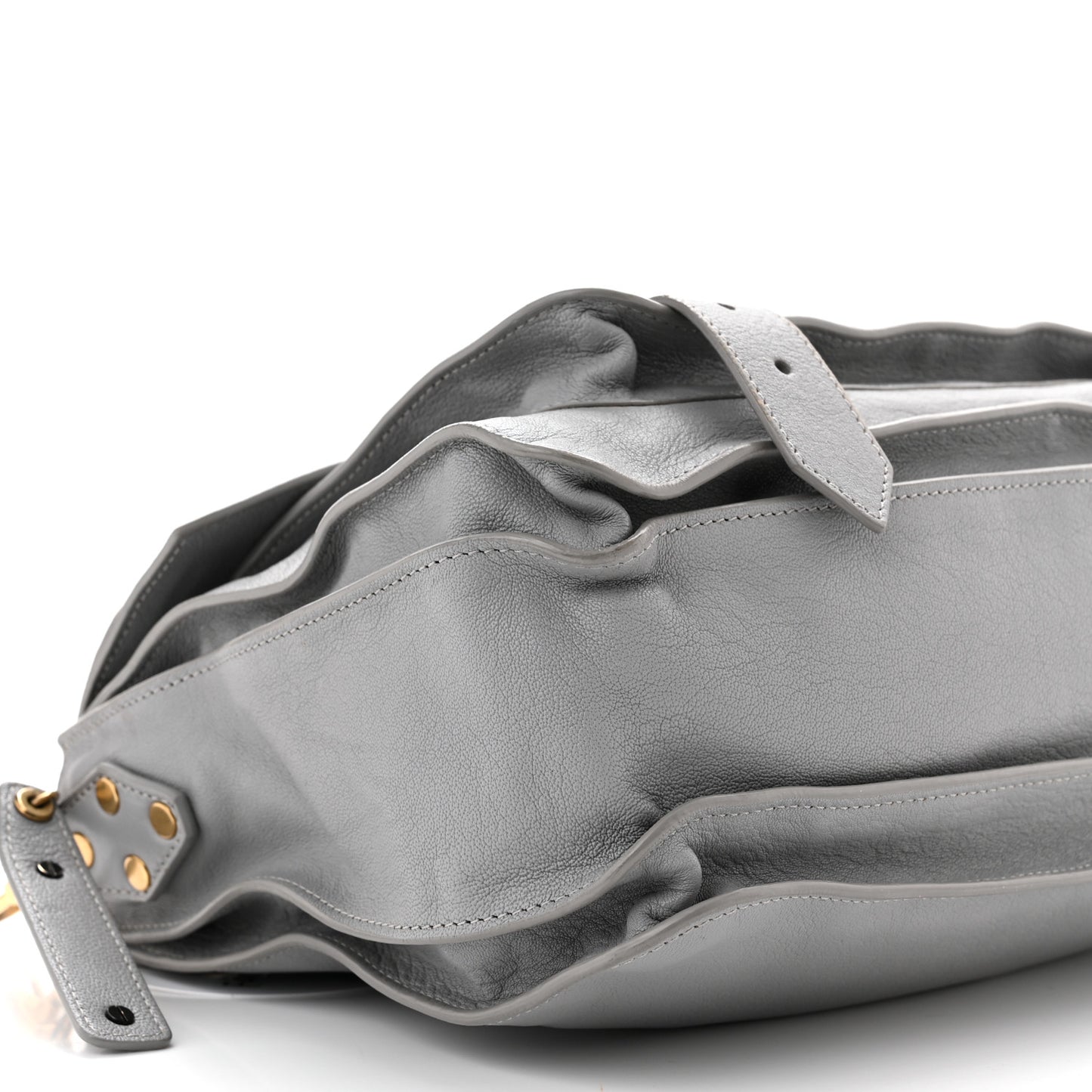Lambskin Medium PS1 Satchel Concrete Grey