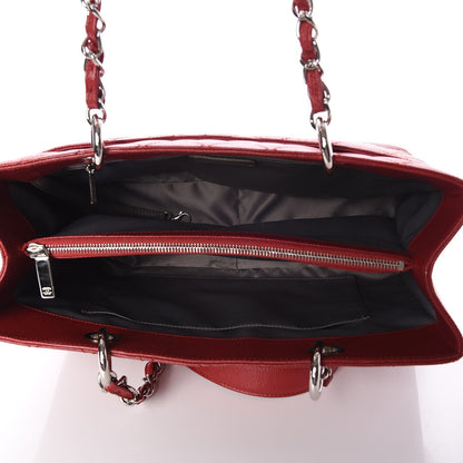 Chanel Caviar Quilted Grand Shopping Tote GST Red 5 of 9