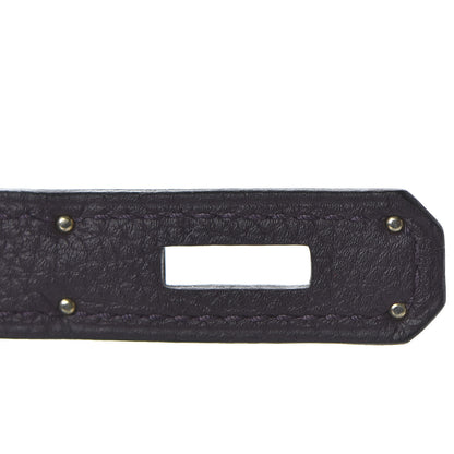 Hermes Togo Matte Alligator Kelly Retourne Touch 28 Raisin Prunoir 29 of 36