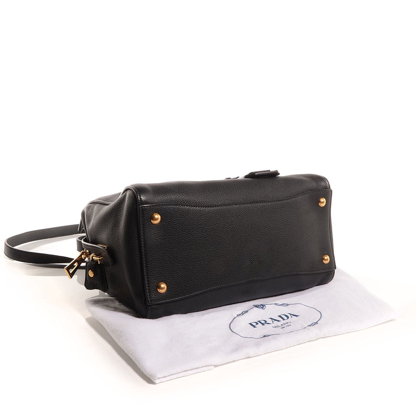 Vitello Grain Tote Black