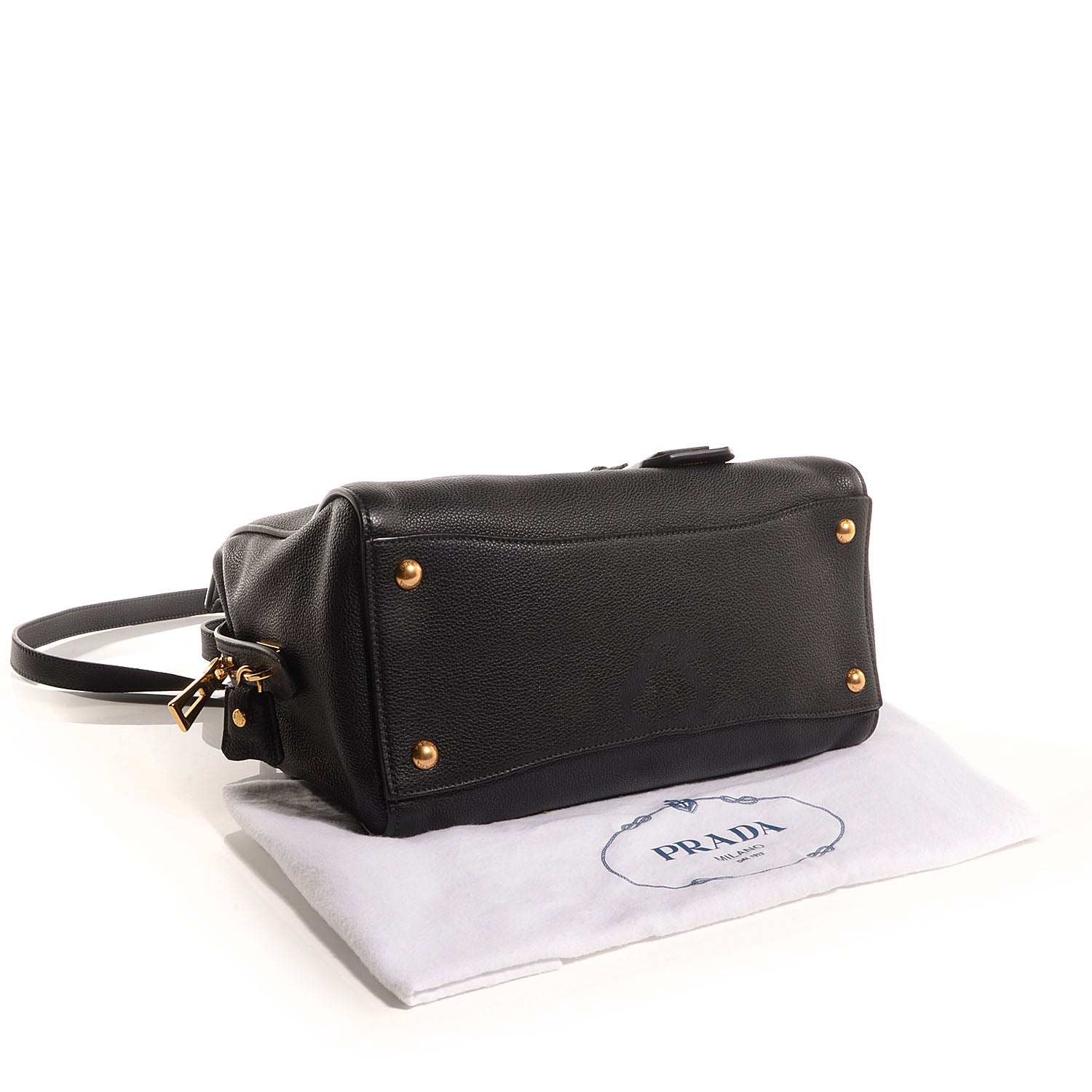Prada Vitello Grain Tote Black 5 of 11