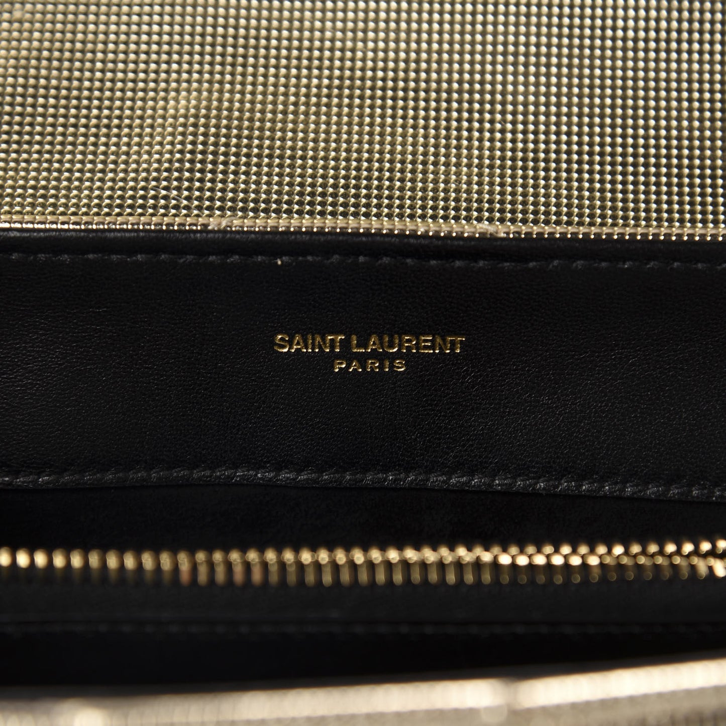 Metallic Calfskin Y Quilted Small Loulou Monogram Chain Satchel Platino