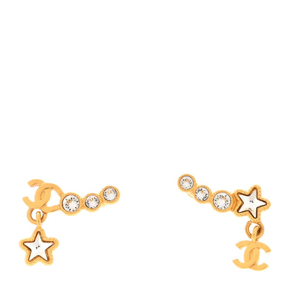 Chanel Crystal CC Shooting Star Earrings Gold 1 of 4