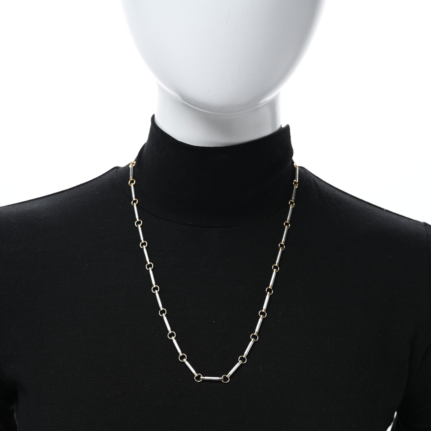 18K Yellow White Gold Element Chain Necklace