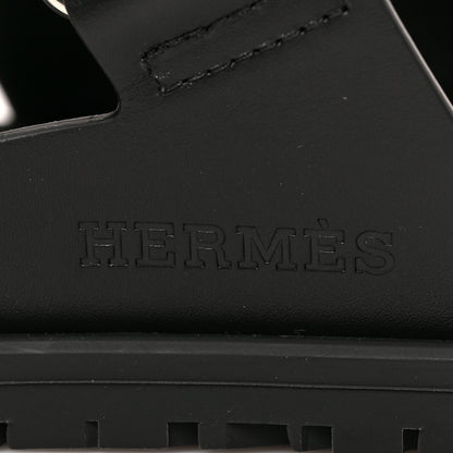 Hermes Calfskin Womens Chypre Sandals 39 Black 7 of 9