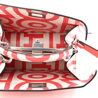 Fendi X MARC JACOBS Nappa Lunar New Year Petite Peekaboo I SEE U Satchel Glow Coral White 5 of 10