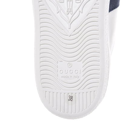 Gucci Calfskin Ayers Crystal Web Womens New Ace Pineapple Sneakers 38 White 8 of 10