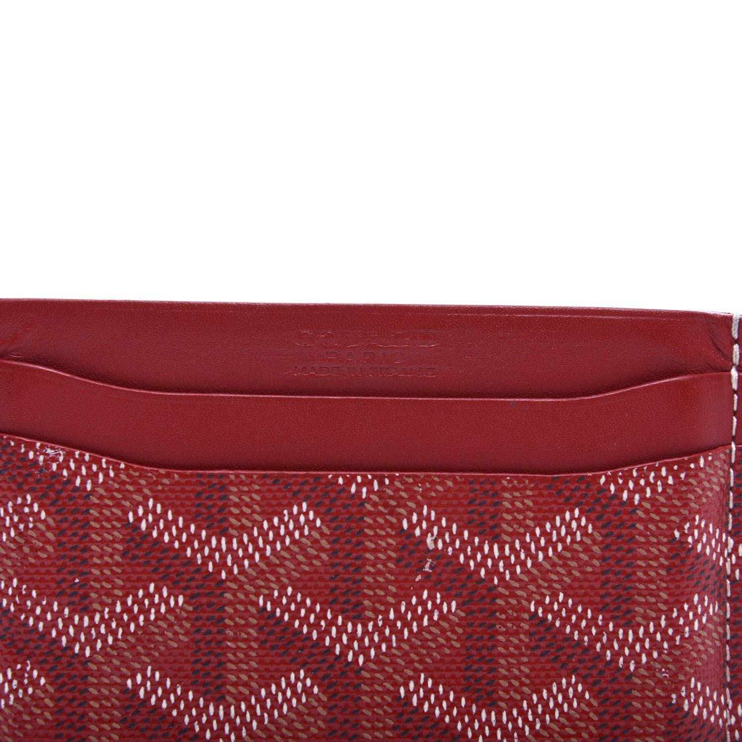Goyard Goyardine Saint Sulpice Card Holder Red 7 of 7