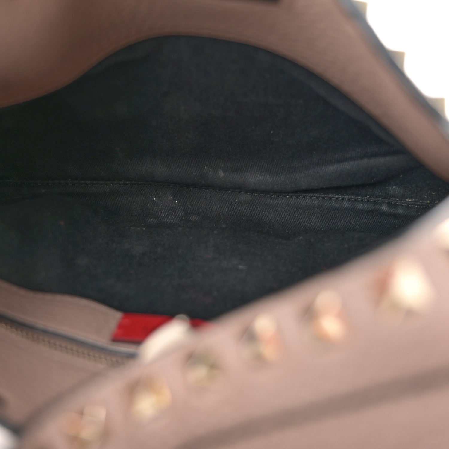 Valentino Garavani Pebbled Calfskin Small Rockstud Flip Lock Hobo Poudre 5 of 18