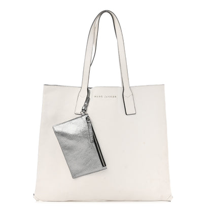 Marc Jacobs Grained Calfskin Wingman Shopping Tote White 1 of 15