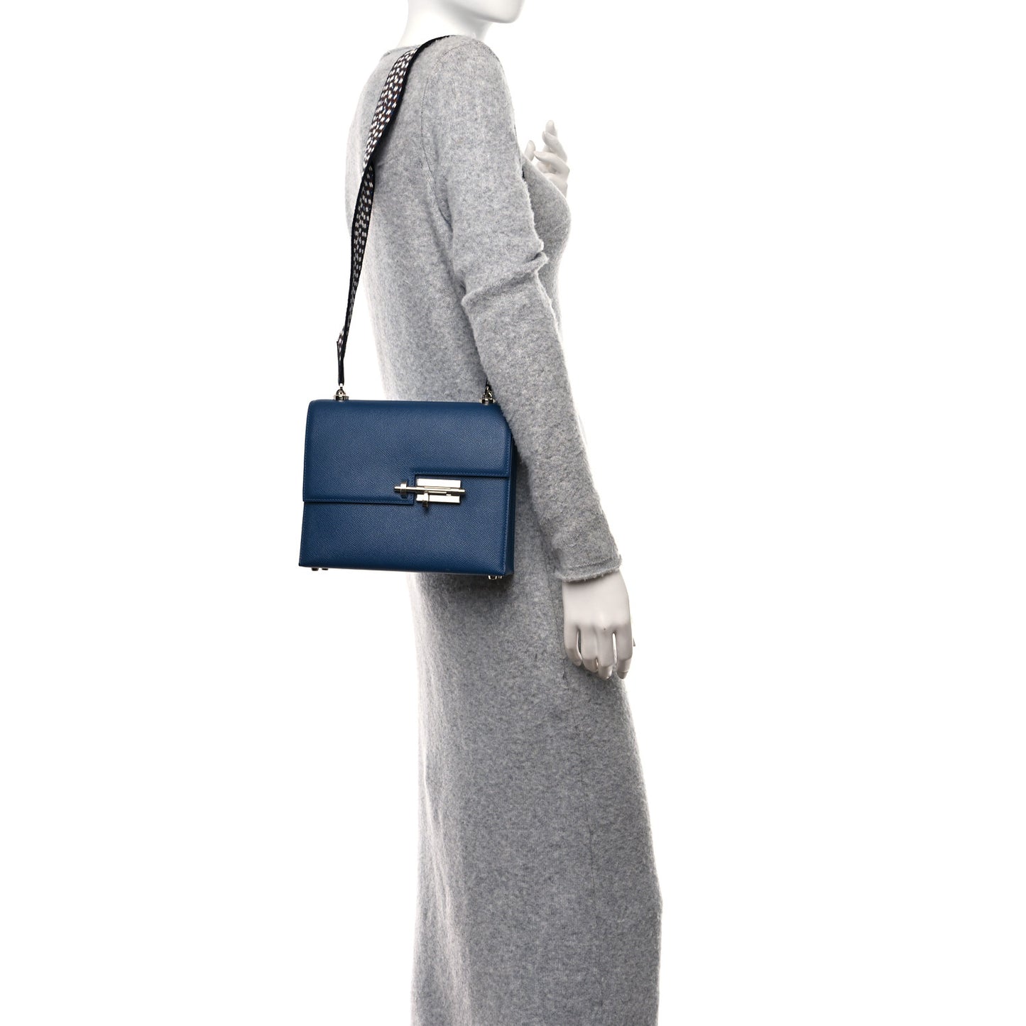 Epsom Mini Verrou Large Strap Bag Deep Blue