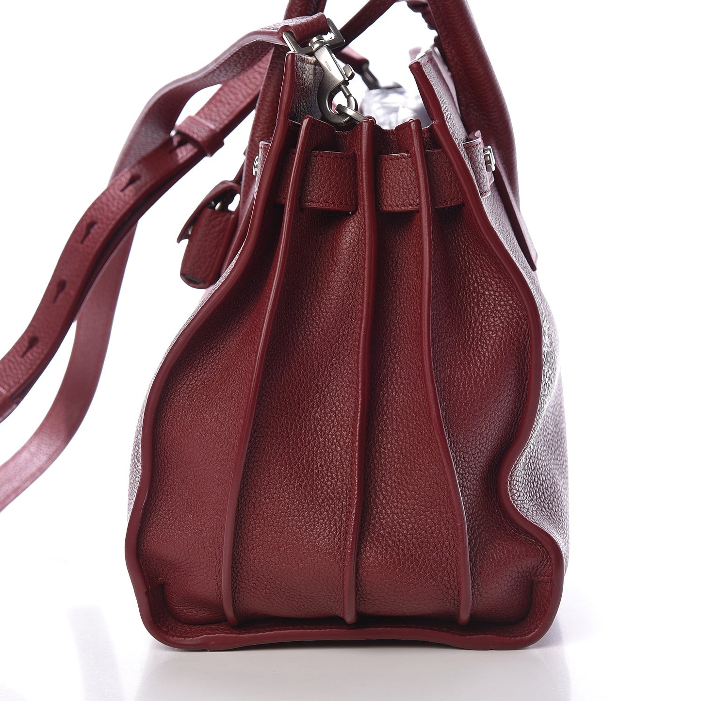 Grained Calfskin Small Supple Sac De Jour Dark Pallisandre
