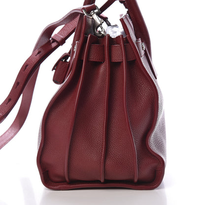 Saint Laurent Grained Calfskin Small Supple Sac De Jour Dark Pallisandre 14 of 15